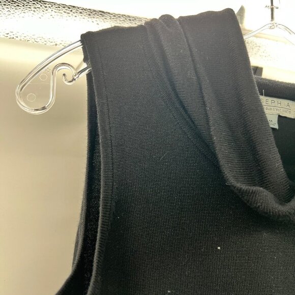 Joseph A. Cowl Neck Sleeveless Sweater Black Size Medium - Picture 4 of 9
